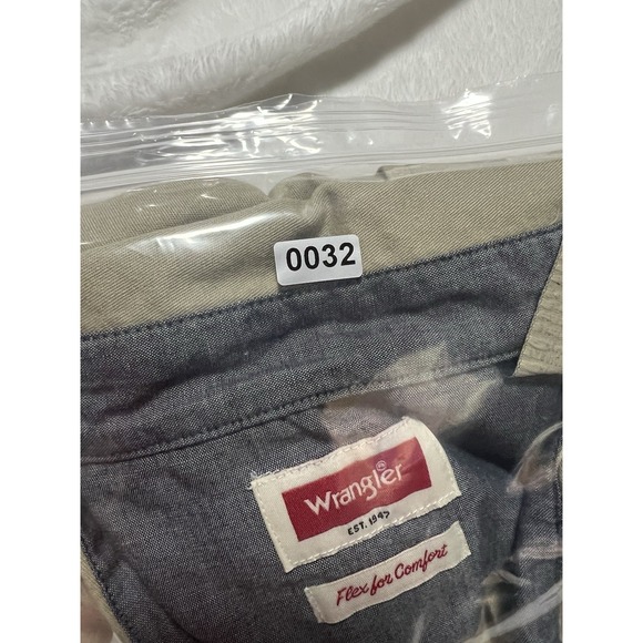 Wrangler Flex for Comfort Khaki Short Sleeve Button-Up Shirt 3XL - Picture 10 of 10